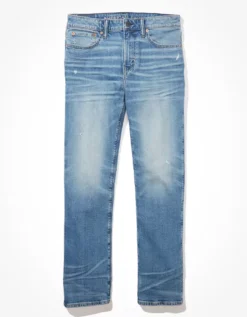AE AirFlex+ Distressed Relaxed Straight Jean -Aerie 0112 6295 470 f