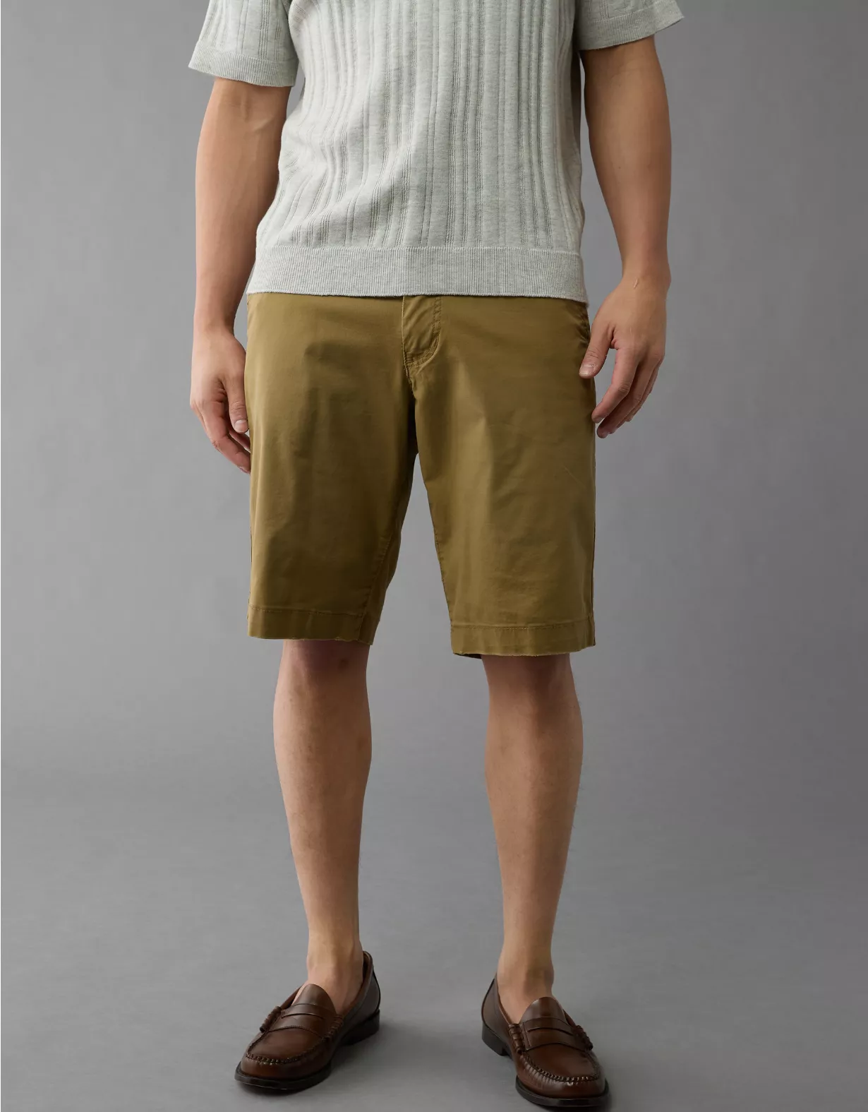 AE Flex 12" Longer Length Lived-In Khaki Short 3 AE Flex 12" Longer Length Lived-In Khaki Short
