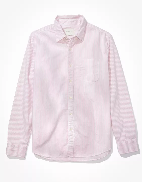 AE Everyday Striped Oxford Button-Up Shirt 5 AE Everyday Striped Oxford Button-Up Shirt - Image 3
