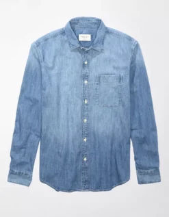 AE Denim Button-Up Shirt -Aerie 0153 6177 523 f
