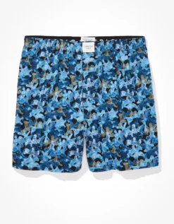 AEO Blue Camo Stretch Boxer Short -Aerie 0220 3270 400 f
