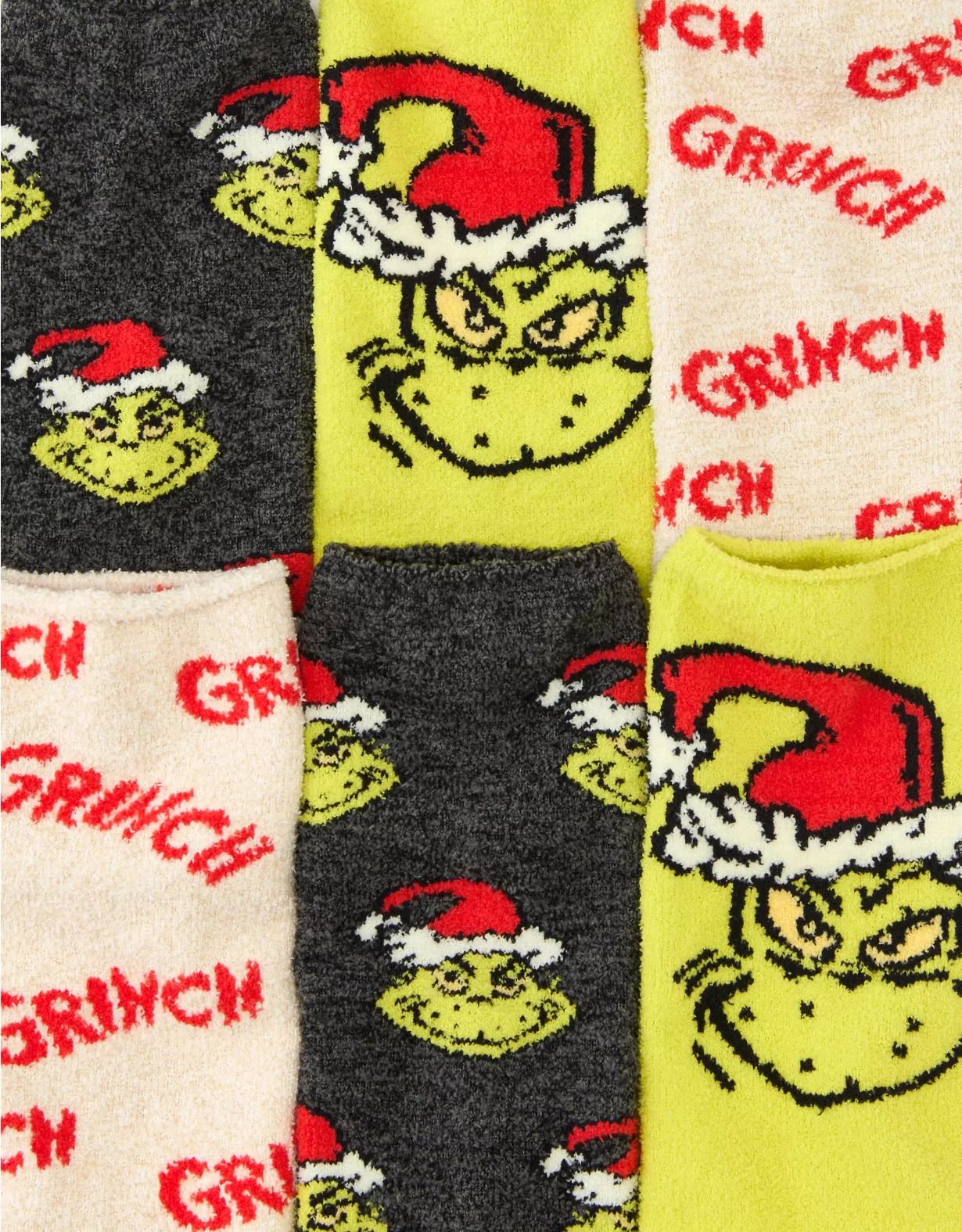 AE Grinch Fuzzy Socks 4 AE Grinch Fuzzy Socks - Image 2