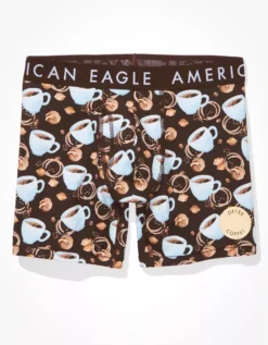 AEO Coffee Scratch + Sniff 6" Classic Boxer Brief -Aerie 0235 3425 200 f