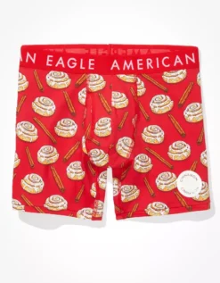 AEO Cinnamon Buns Scratch + Sniff 6" Classic Boxer Brief -Aerie 0235 3426 600 f