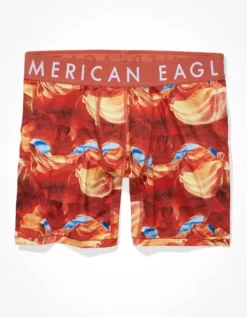 AEO Orange Burst 6" Flex Boxer Brief -Aerie 0236 3305 800 f