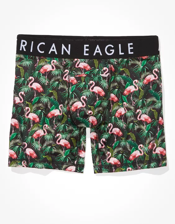 AEO Tropical Flamingos 6" Horizontal Fly Flex Boxer Brief 5 AEO Tropical Flamingos 6" Horizontal Fly Flex Boxer Brief - Image 3