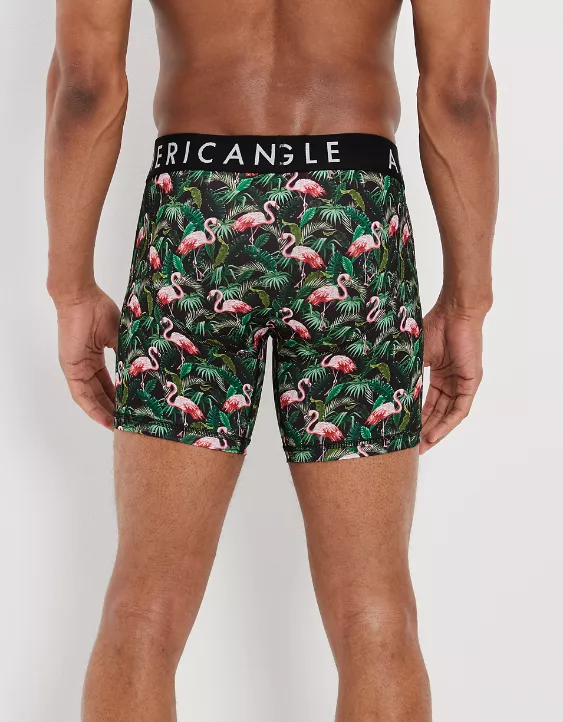 AEO Tropical Flamingos 6" Horizontal Fly Flex Boxer Brief 4 AEO Tropical Flamingos 6" Horizontal Fly Flex Boxer Brief - Image 2