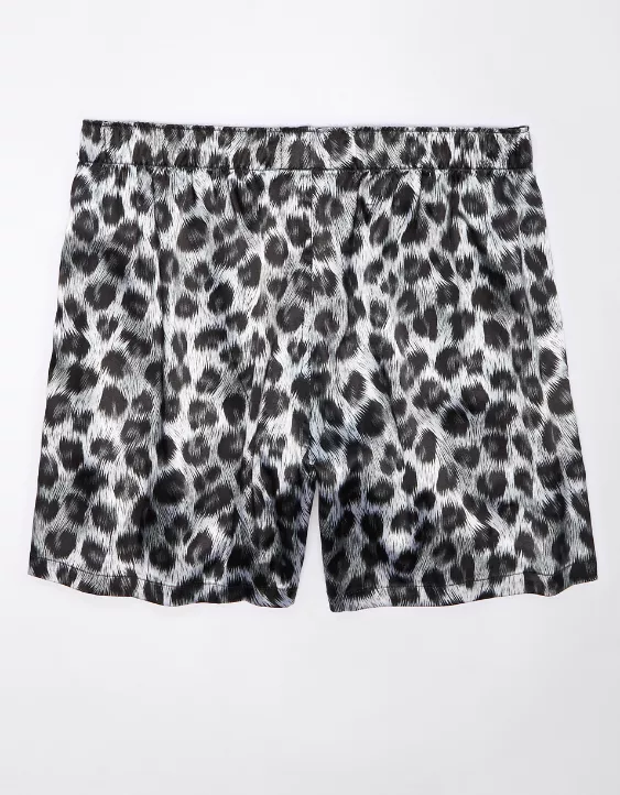 AEO Snow Leopard Satin Pocket Boxer Short 4 AEO Snow Leopard Satin Pocket Boxer Short - Image 2