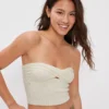 AE Cropped Sweater Knit Twist Tube Top 2 AE Cropped Sweater Knit Twist Tube Top -Aerie 0341 1028 106 of
