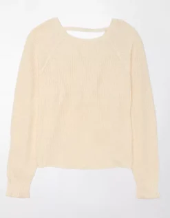 AE Long-Sleeve Twist-Back Sweater 7 AE Long-Sleeve Twist-Back Sweater -Aerie 0341 1195 106 f