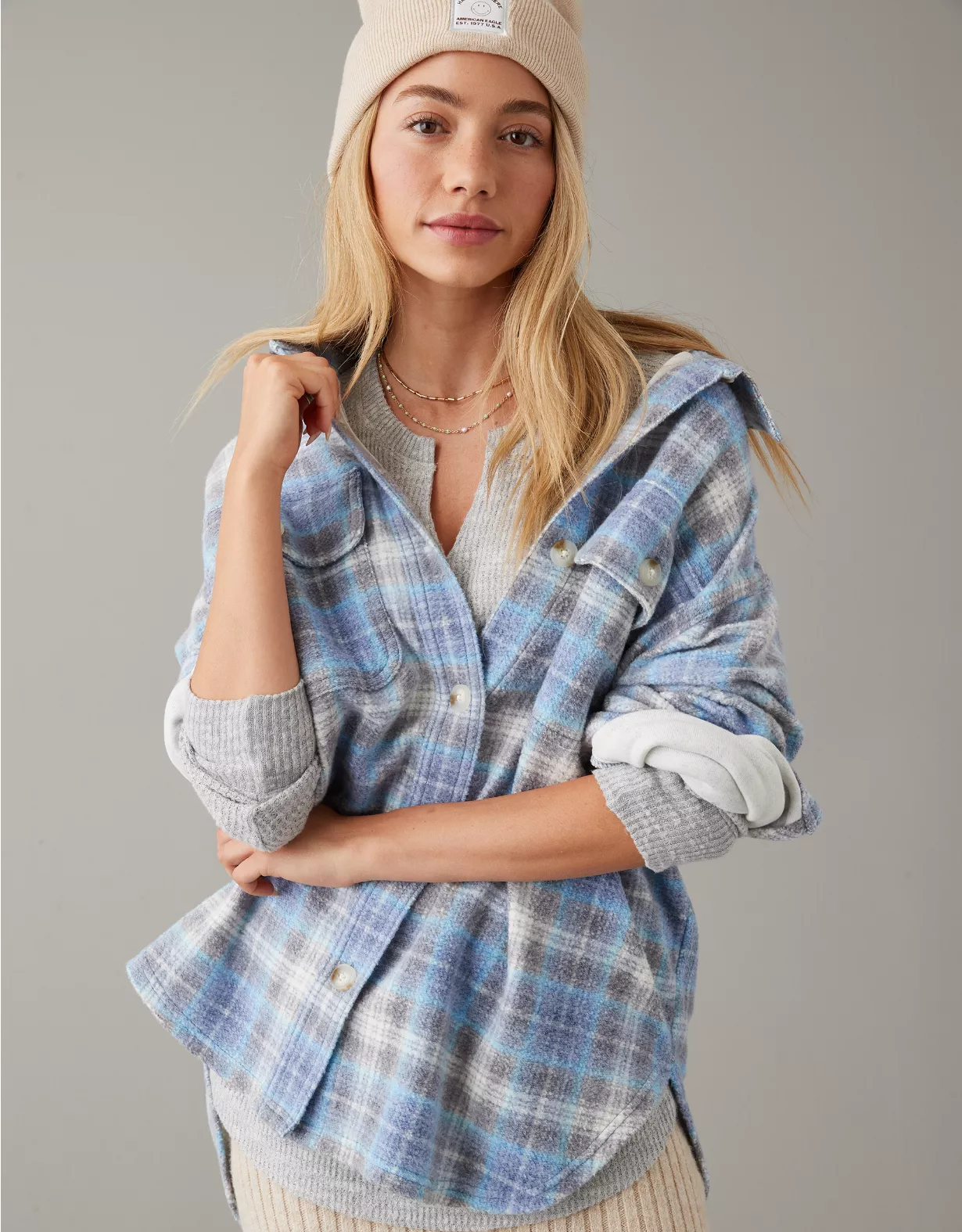 AE Plaid Fleece & Love Shacket 3 AE Plaid Fleece & Love Shacket