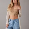 AE Cropped Denim Corset Tank Top -Aerie 0358 5234 200 of