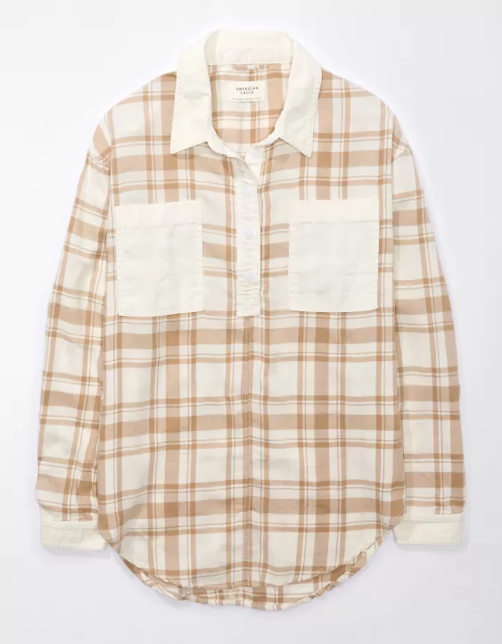 AE Oversized Plaid Pullover Shirt 5 AE Oversized Plaid Pullover Shirt - Image 3