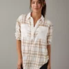 AE Oversized Plaid Pullover Shirt -Aerie 0359 5266 106 of