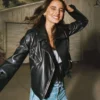 AE Vegan Leather Motorcycle Jacket -Aerie 0383 3396 001 l1
