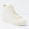 AE Mixed Material High-Top Sneaker -Aerie 0414 6019 100 f