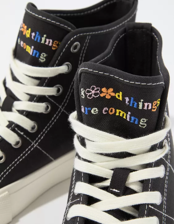 AE Doodle Canvas High-Top Sneaker 5 AE Doodle Canvas High-Top Sneaker - Image 3