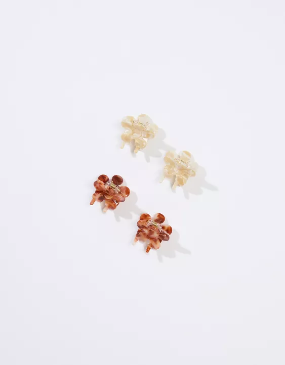 AEO Flower Hair Clip 4-Pack 4 AEO Flower Hair Clip 4-Pack - Image 2