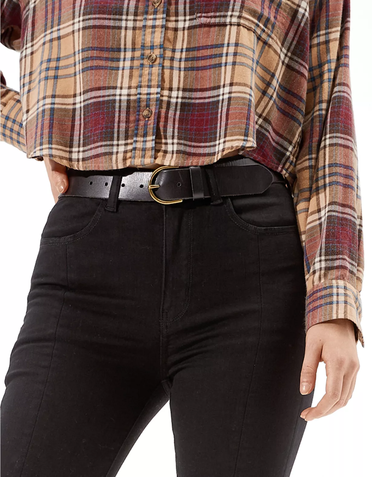 AEO High-Waisted Leather Belt 3 AEO High-Waisted Leather Belt