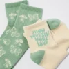 AE Butterfly + Self Love Boyfriend Sock 2-Pack 2 AE Butterfly + Self Love Boyfriend Sock 2-Pack -Aerie 0425 2854 300 l1