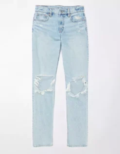 AE Stretch Super High-Waisted Ripped Ankle Straight Jean -Aerie 0435 4822 432 f
