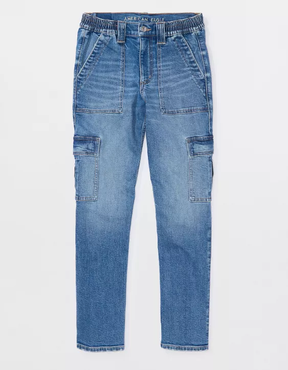 AE Stretch Super High-Waisted Ankle Straight Cargo Jean 5 AE Stretch Super High-Waisted Ankle Straight Cargo Jean - Image 3
