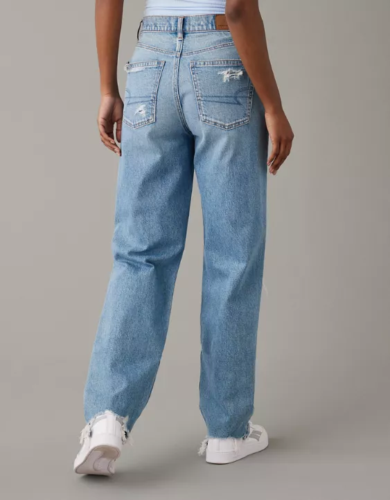 AE Strigid Ripped Highest Waist Baggy Straight Jean 5 AE Strigid Ripped Highest Waist Baggy Straight Jean - Image 3