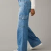 AE Dreamy Drape Stretch Super High-Waisted Cargo Baggy Wide-Leg Jean -Aerie 0437 4914 584 of