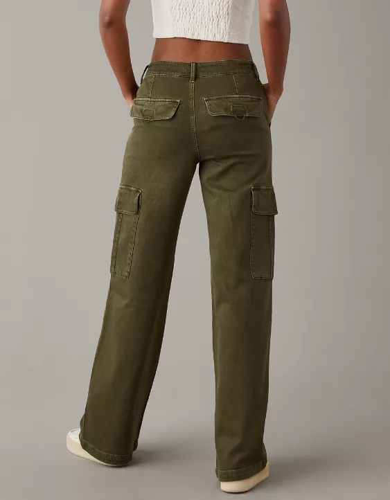 AE Dreamy Drape Stretch Cargo Super High-Waisted Baggy Wide-Leg Pant 4 AE Dreamy Drape Stretch Cargo Super High-Waisted Baggy Wide-Leg Pant - Image 2