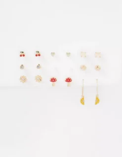 AEO Fruit Hoop + Stud Earring 18-Pack 7 AEO Fruit Hoop + Stud Earring 18-Pack -Aerie 0484 6623 709 b