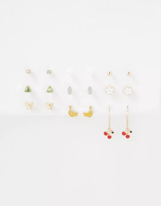 AEO Fruit Hoop + Stud Earring 18-Pack 4 AEO Fruit Hoop + Stud Earring 18-Pack - Image 2