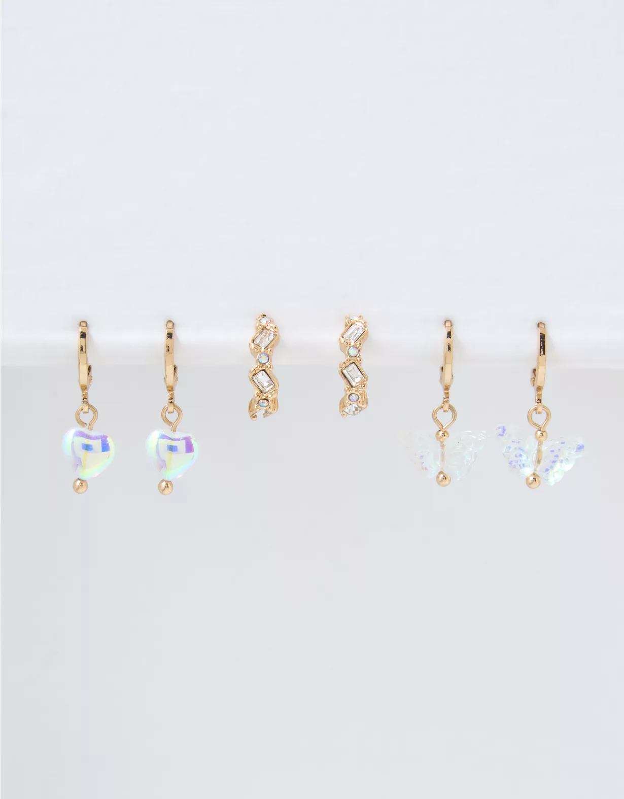 AEO Crystal Butterfly Hoop Earring 3-Pack 3 AEO Crystal Butterfly Hoop Earring 3-Pack