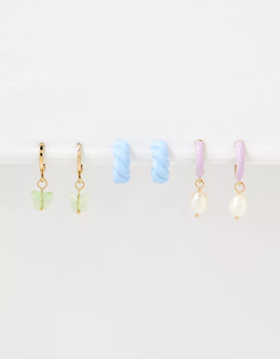 AE Daisy Hoop Earrings 6-Pack 4 AE Daisy Hoop Earrings 6-Pack - Image 2