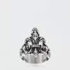 West Coast Jewelry Antique Stainless Steel Fleur De Lis Skull Ring -Aerie 0508 0072 013 f