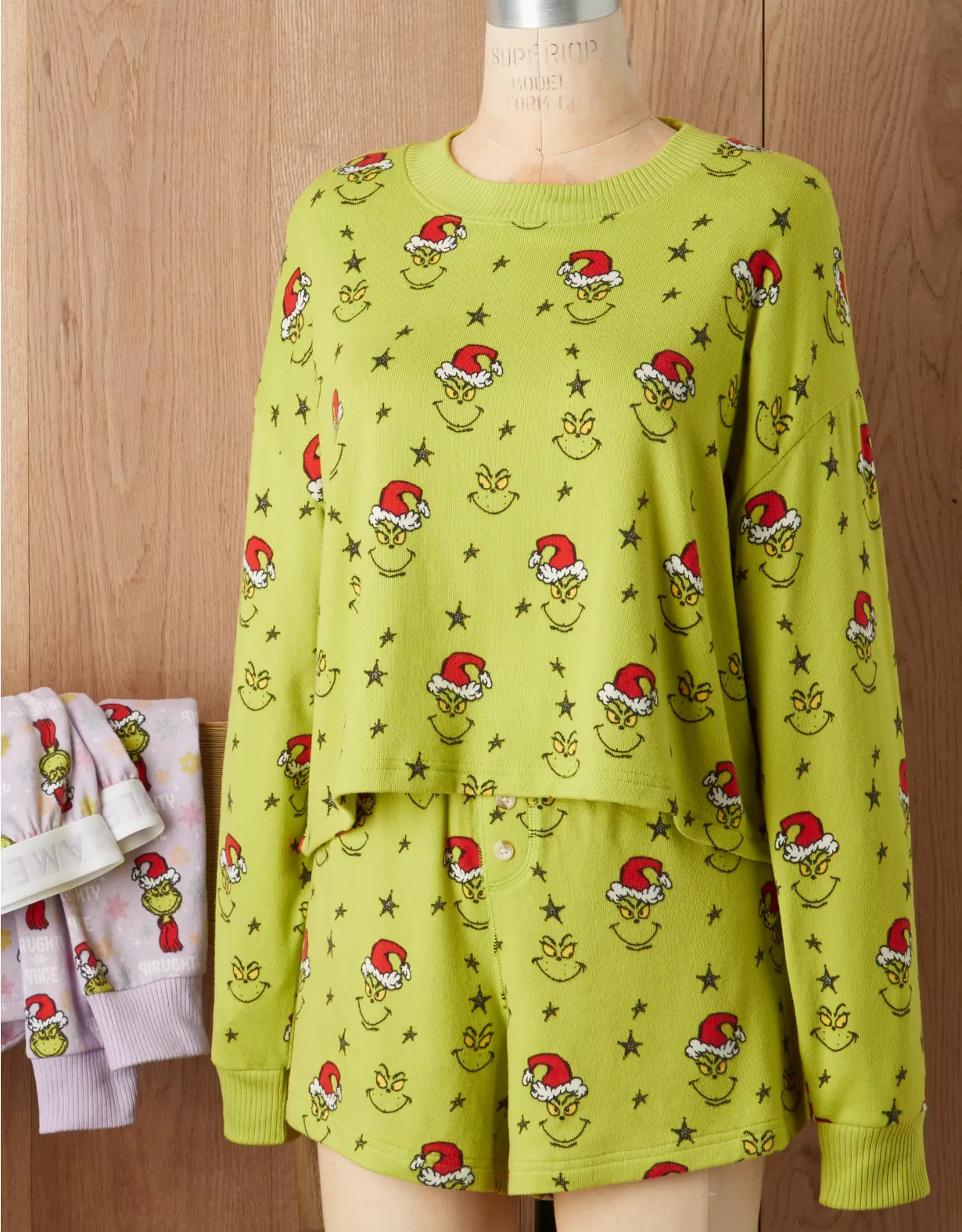 AE Grinch Fall Plush PJ Set 3 AE Grinch Fall Plush PJ Set