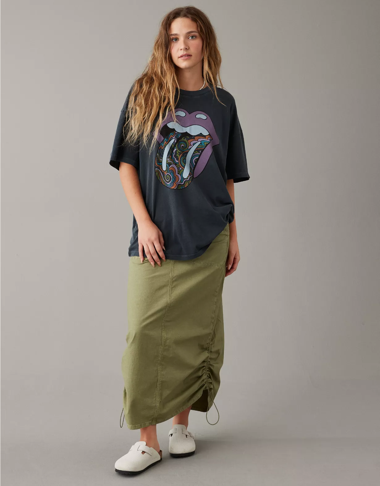 AE Oversized Rolling Stones Graphic Tee 3 AE Oversized Rolling Stones Graphic Tee