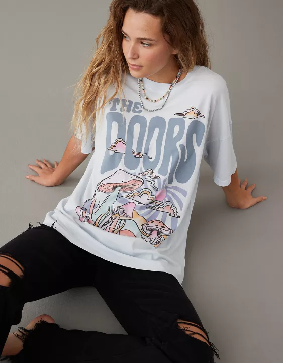 AE Oversized The Doors Graphic Tee 4 AE Oversized The Doors Graphic Tee - Image 2