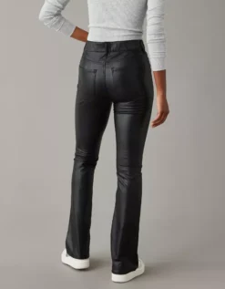 AE Stretch Vegan Leather Super High-Waisted Kick Boot Pant -Aerie 1325 5010 016 ob
