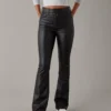 AE Stretch Vegan Leather Super High-Waisted Kick Boot Pant 1 AE Stretch Vegan Leather Super High-Waisted Kick Boot Pant -Aerie 1325 5010 016 of