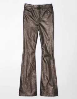 AE Stretch Glitter Super High-Waisted Flare Pant -Aerie 1325 5055 013 f