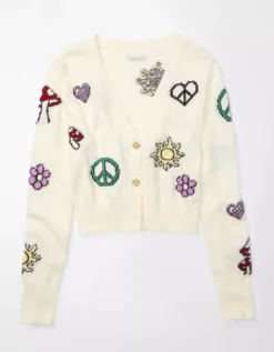 AE Icon Patch Cropped Cardigan 7 AE Icon Patch Cropped Cardigan -Aerie 1341 1037 106 f