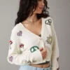 AE Icon Patch Cropped Cardigan 2 AE Icon Patch Cropped Cardigan -Aerie 1341 1037 106 of