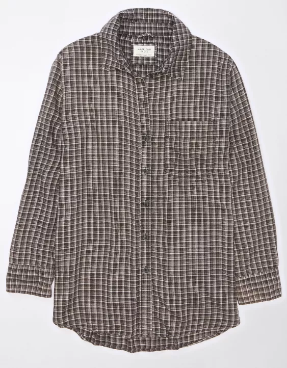 AE Oversized Plaid Flannel Shirt 5 AE Oversized Plaid Flannel Shirt - Image 3