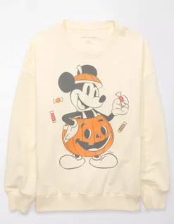 AE Oversized Halloween Mickey Graphic Sweatshirt -Aerie 1457 2010 548 f