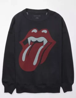 AE Oversized Halloween Rolling Stones Graphic Sweatshirt 7 AE Oversized Halloween Rolling Stones Graphic Sweatshirt -Aerie 1457 2021 167 f