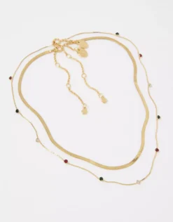 Aerie Stone Setting Drop Necklace Pack