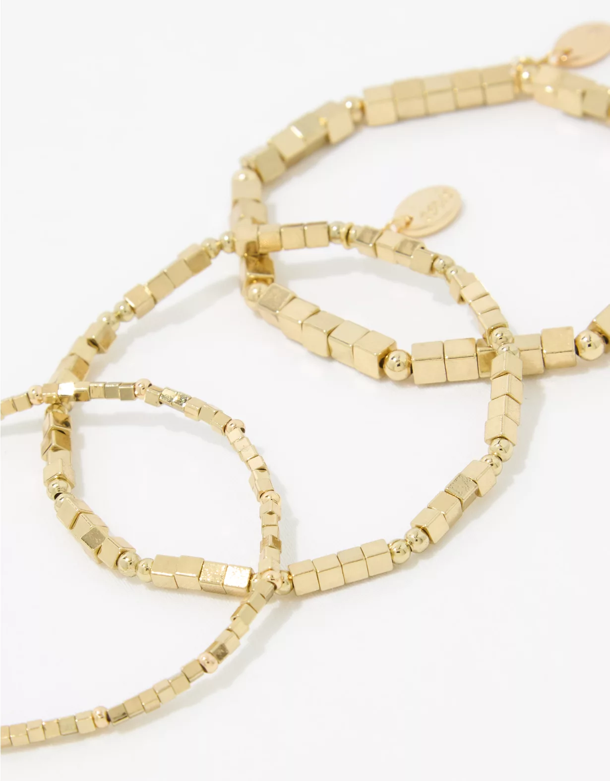 Aerie Square Bead Stretch Bracelet Pack 4 Aerie Square Bead Stretch Bracelet Pack - Image 2