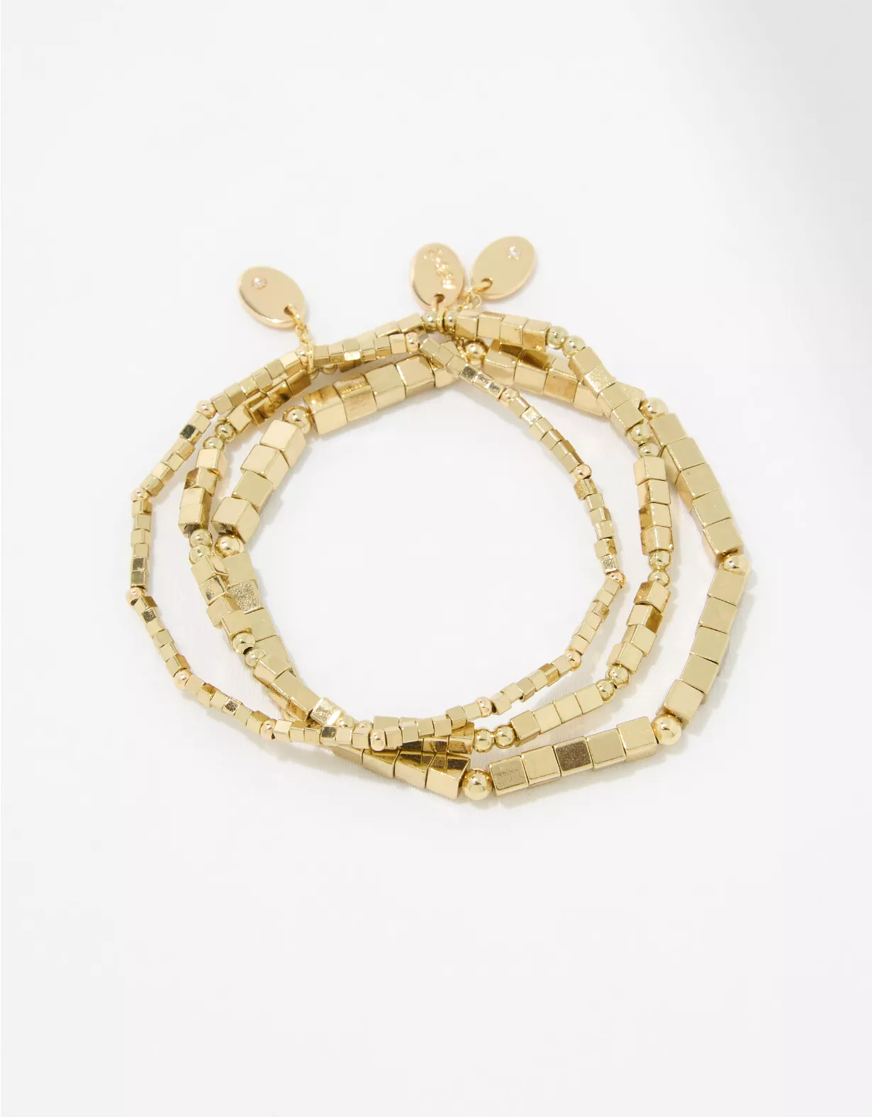 Aerie Square Bead Stretch Bracelet Pack 3 Aerie Square Bead Stretch Bracelet Pack