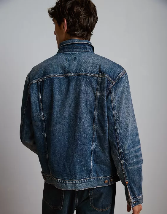 AE77 Premium Denim Trucker Jacket 4 AE77 Premium Denim Trucker Jacket - Image 2