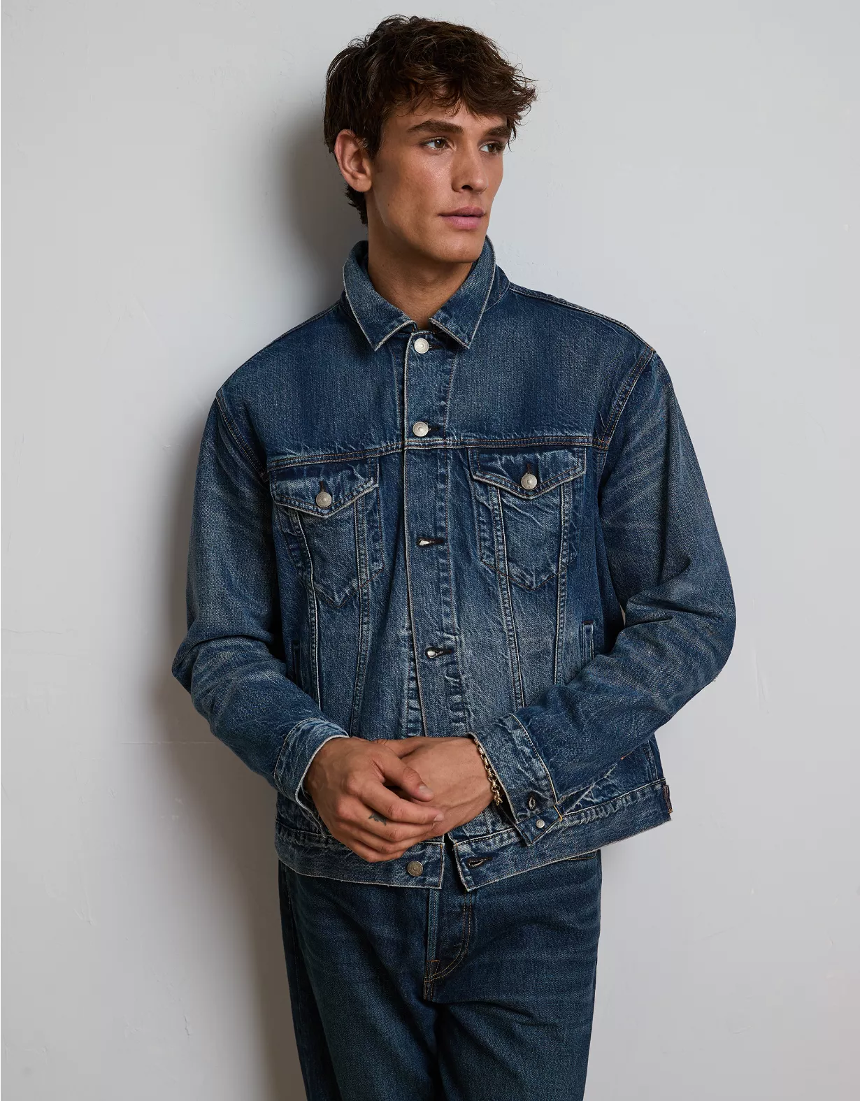 AE77 Premium Denim Trucker Jacket 3 AE77 Premium Denim Trucker Jacket